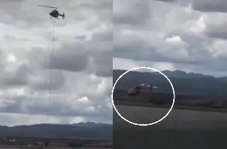 Imagen Se desploma helicóptero en presa de Chihuahua con 3 tripulantes (+Video) 