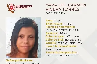 Imagen Menor de edad desaparece al norte de Veracruz;  aquí sus características 