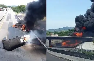 Imagen Explota pipa en autopista Guadalajara - Colima (+Video)