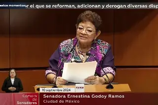 Imagen Falso, que con reforma se propongan a ignorantes e incapaces en materia jurídica: Ernestina Godoy