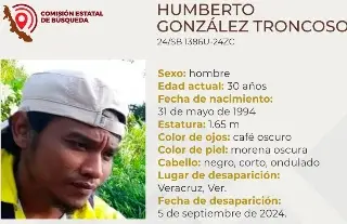 Imagen Buscan a Humberto, desaparecido en Veracruz; aquí sus características