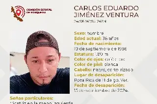 Imagen Él es Carlos, tiene 38 años y desapareció al norte de Veracruz