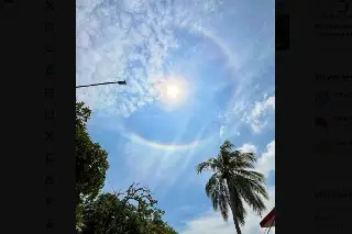 Imagen Halo solar captado en la conurbación Veracruz-Boca del río