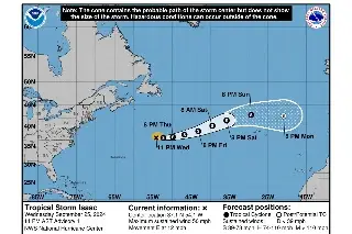 Imagen Se forma la tormenta tropical 'Isaac' en el Atlántico