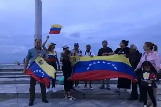 Imagen Venezolanos en Veracruz se manifiestan a dos meses de elecciones; rechazan régimen de Maduro