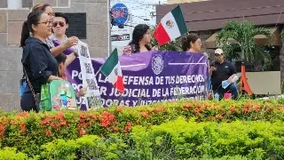 Imagen Trabajadores en Poza Rica piden a Claudia Sheinbaum echar abajo la Reforma Judicial