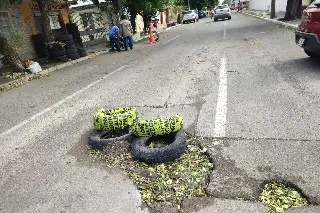 Imagen Bache en Arista casi Cuauhtémoc se convierte en socavón ¡Y sigue creciendo!