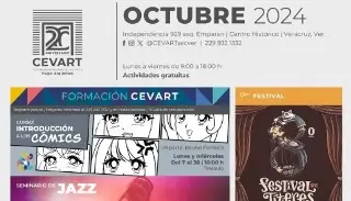 Imagen Presentan la cartelera de octubre en el Centro Veracruzano de las Artes Hugo Argüelles