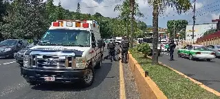 Imagen Derrapa en moto en Xalapa