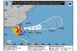 Imagen Huracán Milton se degrada a categoría 3 mientras se acerca a Florida