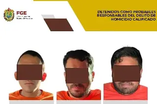 Imagen Detienen a 3 hombres por presunto homicidio calificado 