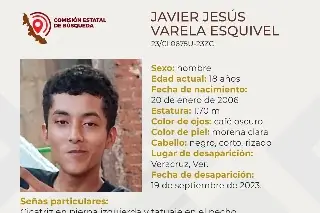 Imagen Continúa la búsqueda de Javier; desapareció en colonia de Veracruz hace un año 