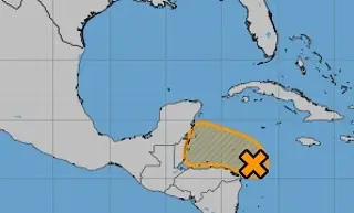 Imagen Área de disturbio con 40% de probabilidades de evolucionar a ciclón llegaría al Golfo de México