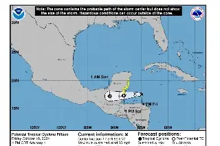 Imagen Se forma el Potencial de Ciclón Tropical Quince en el Caribe; podría evolucionar a tormenta Nadine