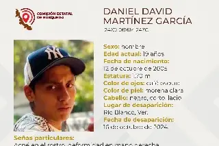 Imagen Él es Daniel, tiene 19 años y desapareció en zona centro del estado de Veracruz 