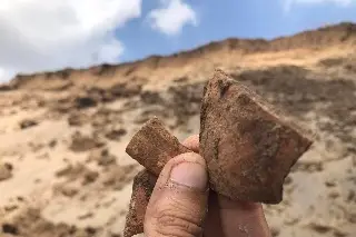 Imagen Zona donde encontraron piezas arqueológicas en Río Medio 4, no hay manera de resguardarla