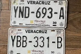 Imagen Se pierden placas en Veracruz - Boca del Río por fuertes lluvias