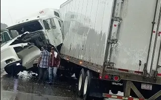 Temporal lluvioso provoca dos accidentes en la autopista Veracruz-Puebla