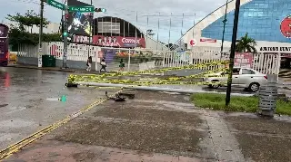 Imagen Automovilista pierde el control y derriba una luminaria en Veracruz 