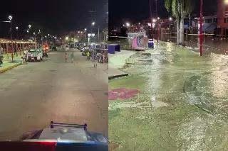 Imagen 'Estamos en emergencia crítica': Evacúan malecón de Minatitlán por desborde del río Coatzacoalcos