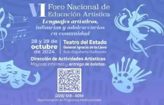 Imagen Invitan al Foro Nacional de Educación Artística 2024 en Veracruz 