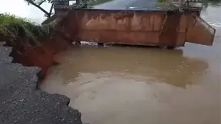 Imagen Hay cierre en carretera Santiago-Tuxtla-Isla por colapso de puente