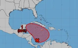 Imagen Prevén formación de baja de presión con 80% de probabilidad de convertirse en ciclón en el Caribe