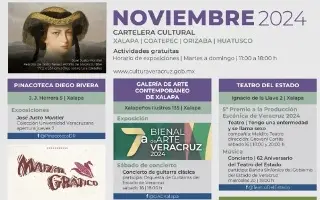 Imagen Presentan actividades durante noviembre en recintos culturales de 4 municipios de Veracruz