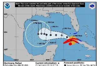 Imagen Rafael toca tierra en Cuba como huracán categoría 3; se debilita 