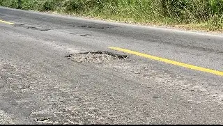 Imagen En estas condiciones se encuentra la carretera federal 140 Veracruz - Xalapa