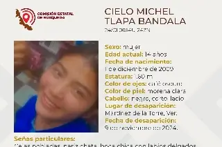 Imagen Ella es Cielo, tiene 14 años y desapareció al norte de Veracruz 