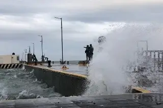 Rachas por evento de norte alcanzan casi los 80 km/h en Veracruz-Boca del Río