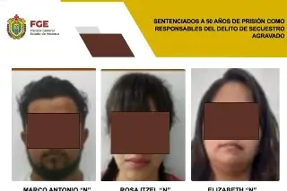 Imagen Dan 50 años de cárcel a un hombre y dos mujeres por secuestro agravado