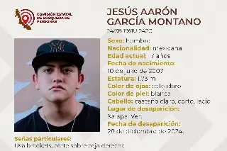 Imagen Él es Jesús Aarón, tiene 17 años y desapareció en Xalapa, Veracruz 