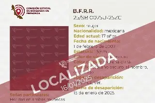 Imagen Localizan a menor de edad reportada como desaparecida en la ciudad de Veracruz