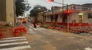 Imagen Cierre vial en calles del centro de Veracruz 