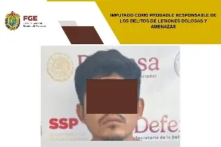 Imagen Lo imputan por el delito de lesiones dolosas y amenazas al sur de Veracruz 