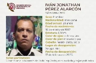 Imagen Él es Iván, tiene 38 años y desapareció en Xalapa, Veracruz 