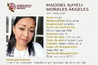 Imagen Piden apoyo para localizar a joven mujer desaparecida al norte de Veracruz