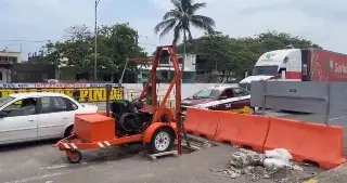 Imagen Reportan tráfico lento y caos vial en la avenida Miguel Alemán de Veracruz 