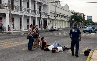 Imagen Accidente vial en la esquina de Allende y Canal en el centro de Veracruz 