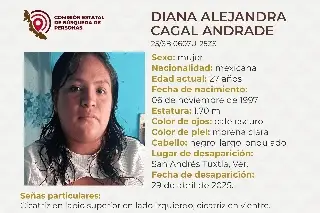 Imagen Piden apoyo para localizar a joven mujer desaparecida al sur de Veracruz 