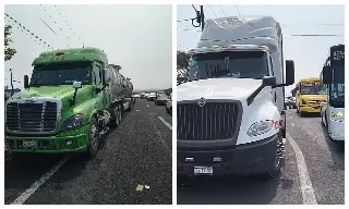 Imagen Provocan caos vial tráileres estacionados en autopista Cardel - Veracruz (+Fotos y Video)