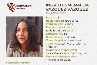 Imagen Ella es Ingrid, tiene 13 años y desapareció en Córdoba, Veracruz 