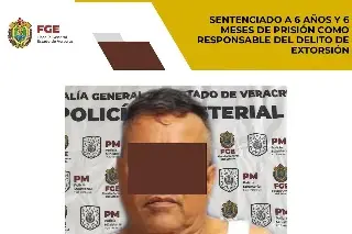 Imagen Lo sentencian a más de 6 años de cárcel por extorsión al norte de Veracruz 