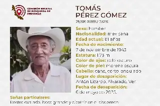 Imagen Hombre de 81 años desaparece en Alvarado, Veracruz; aquí sus características