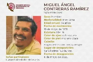 Imagen Piden apoyo para localizar a hombre desaparecido al sur de Veracruz 