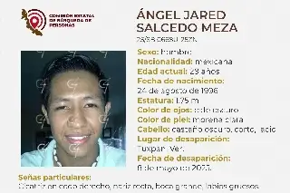 Imagen Él es Ángel Jared, tiene 28 años y desapareció al norte de Veracruz