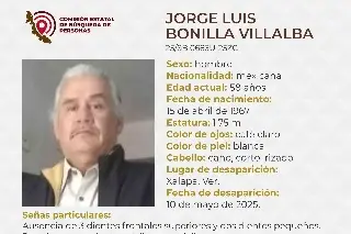 Imagen Hombre desaparece en Xalapa, Veracruz; estas son sus características 