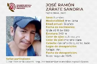 Imagen Piden apoyo para localizar a hombre desaparecido en Xalapa, Veracruz 